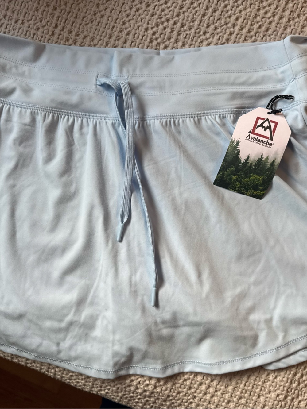 Avalanche Light Blue Women's Athletic Shorts with Drawstring Waist